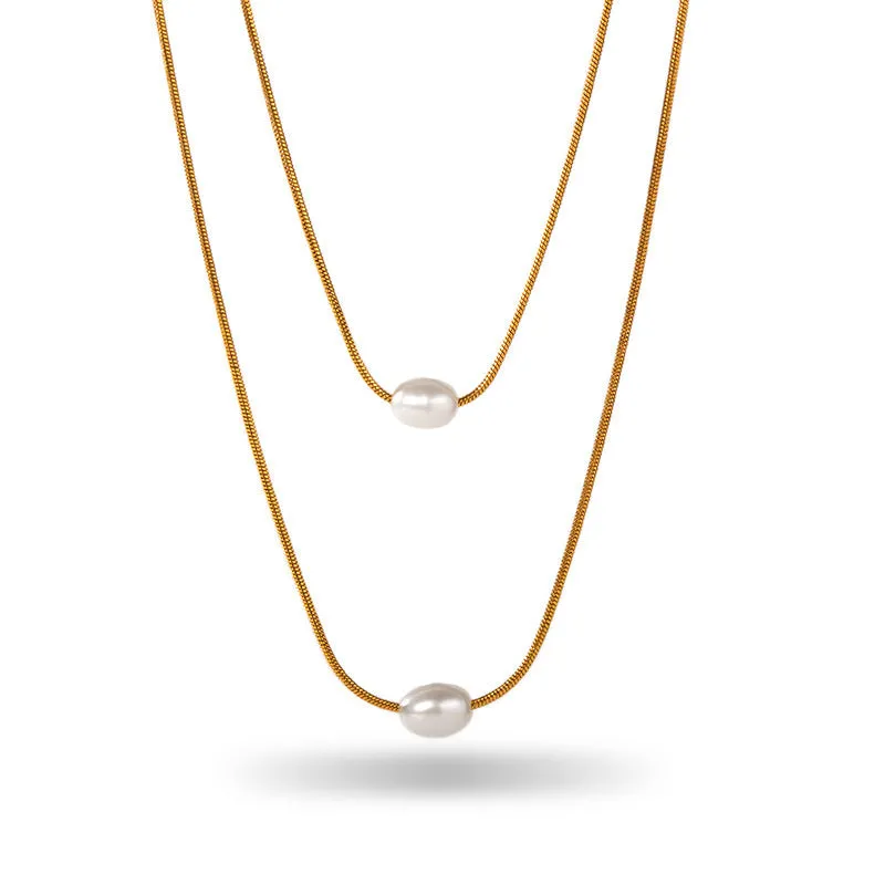 Retro stainless steel necklace with mixed gem inlaid agate pendant and regular chain style electroplated finish