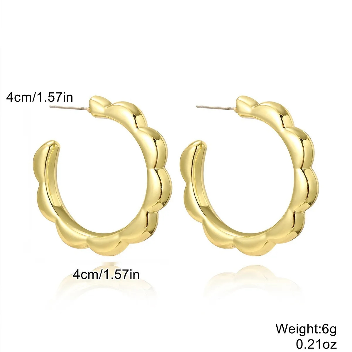 Acrylic water drop earrings with electroplated glossy finish, geometric simple design