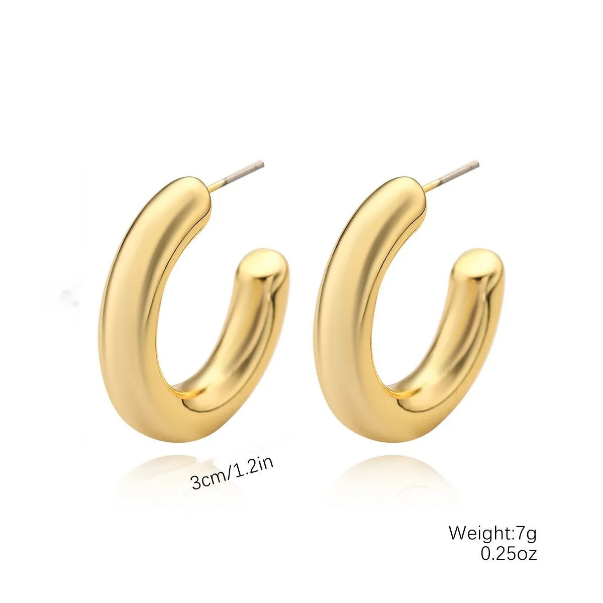 Acrylic water drop earrings with electroplated glossy finish, geometric simple design