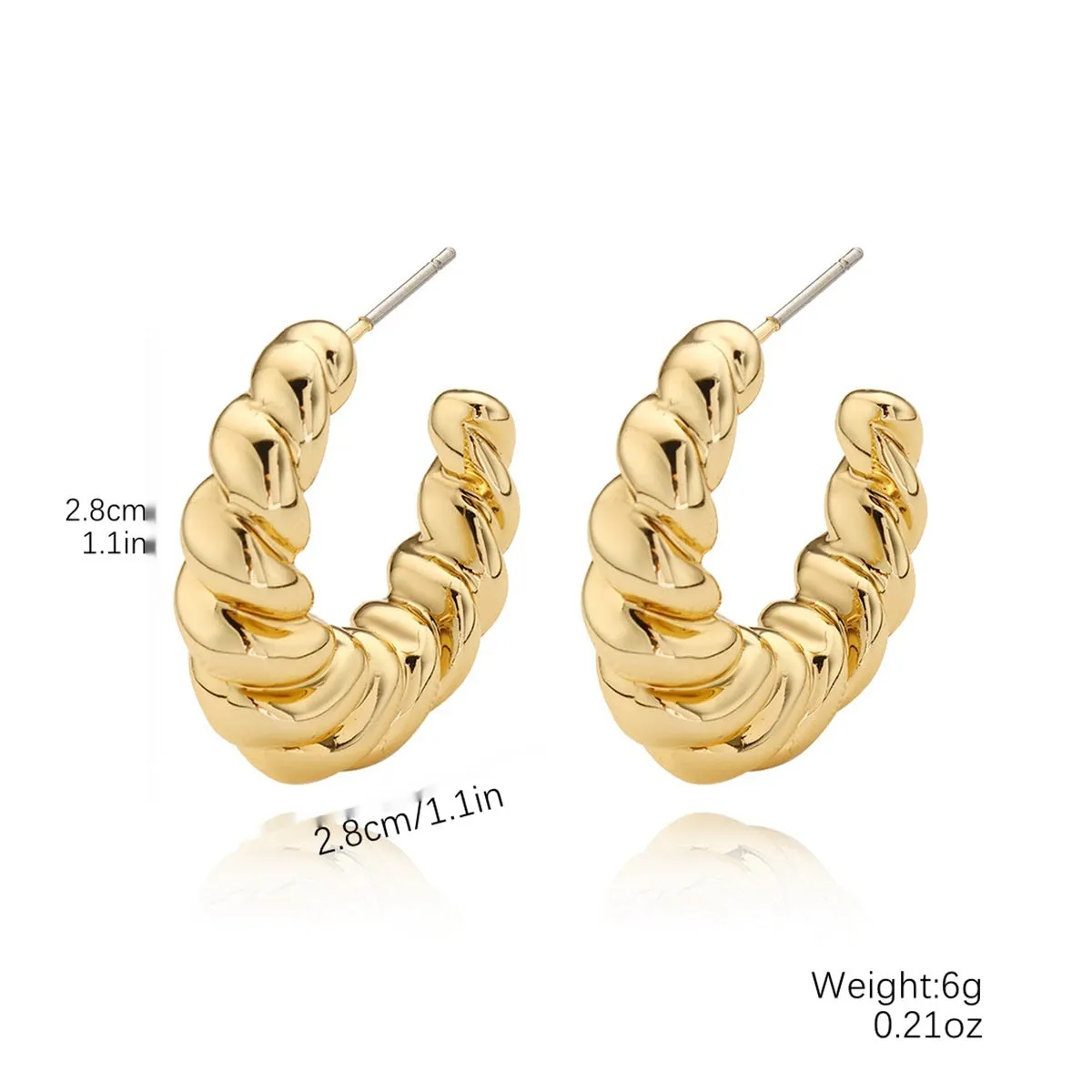 Acrylic water drop earrings with electroplated glossy finish, geometric simple design