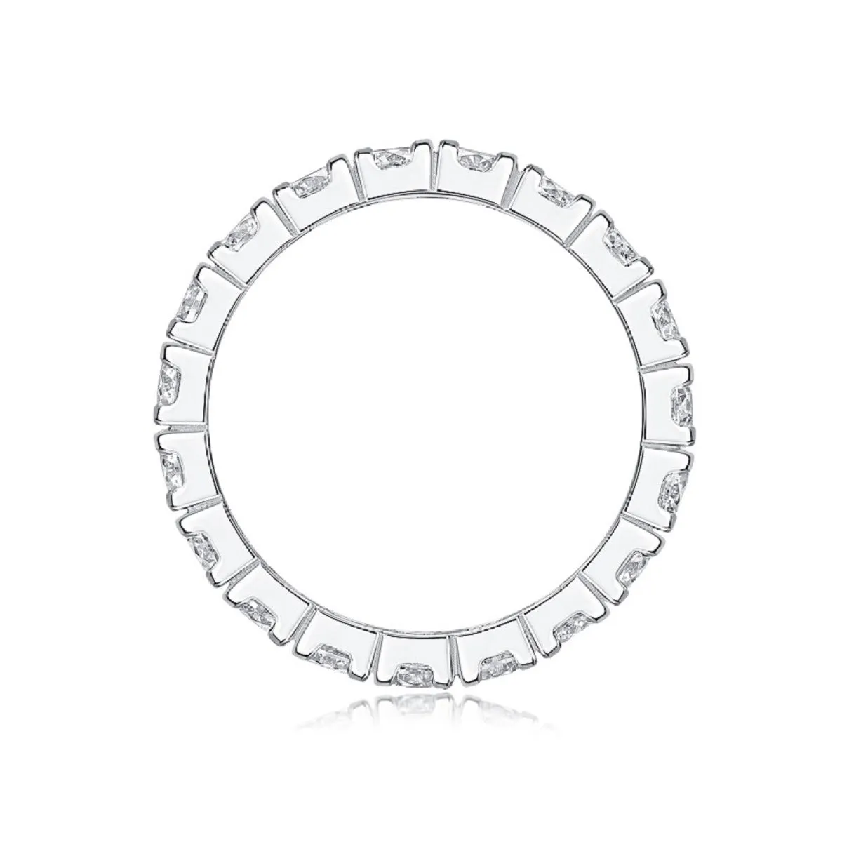 Women's sterling silver ring with round geometry design in fashion OL style