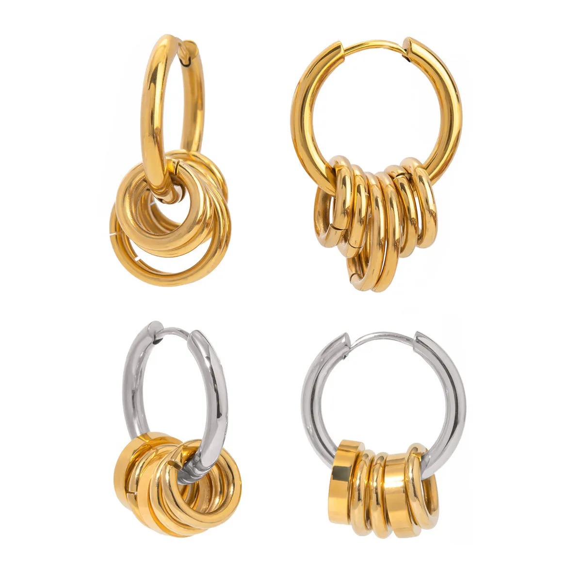 Personality stainless steel electroplated earrings in JDE2405019 colour with ins style design