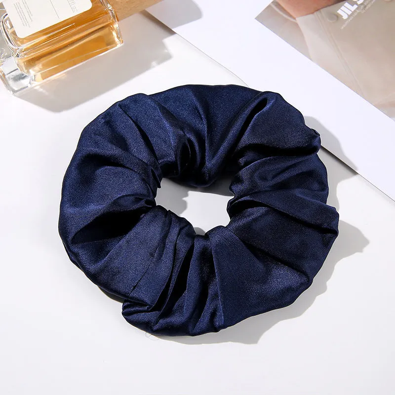 Handcrafted silk hair ring headband 6cm wide in multiple colours including black and navy blue