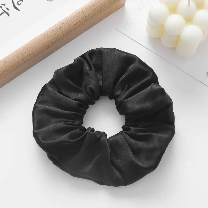 Handcrafted silk hair ring headband 6cm wide in multiple colours including black and navy blue