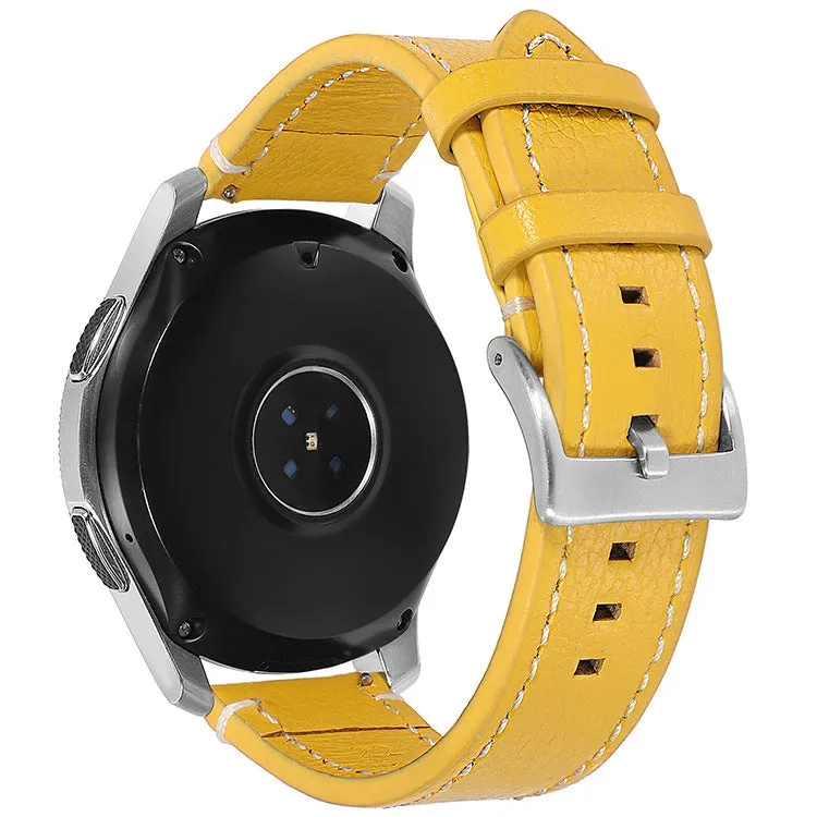 Leather watch strap in double-sided head layer cowhide, available in seven colours and six widths from 18mm to 24mm