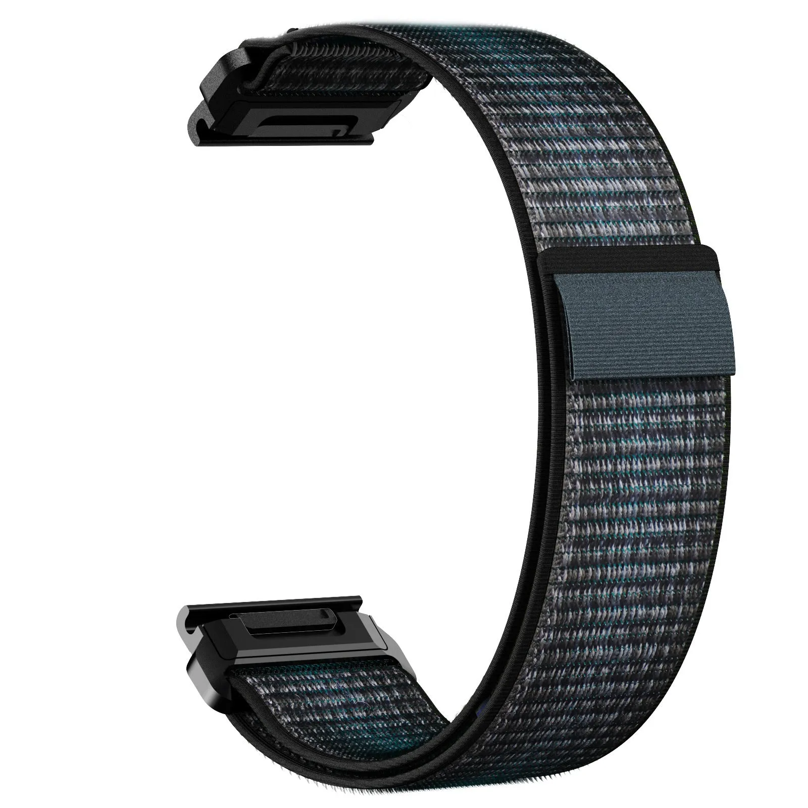 Nylon quick release woven watch strap in 22mm size for Garmin Jiaming, army green colour