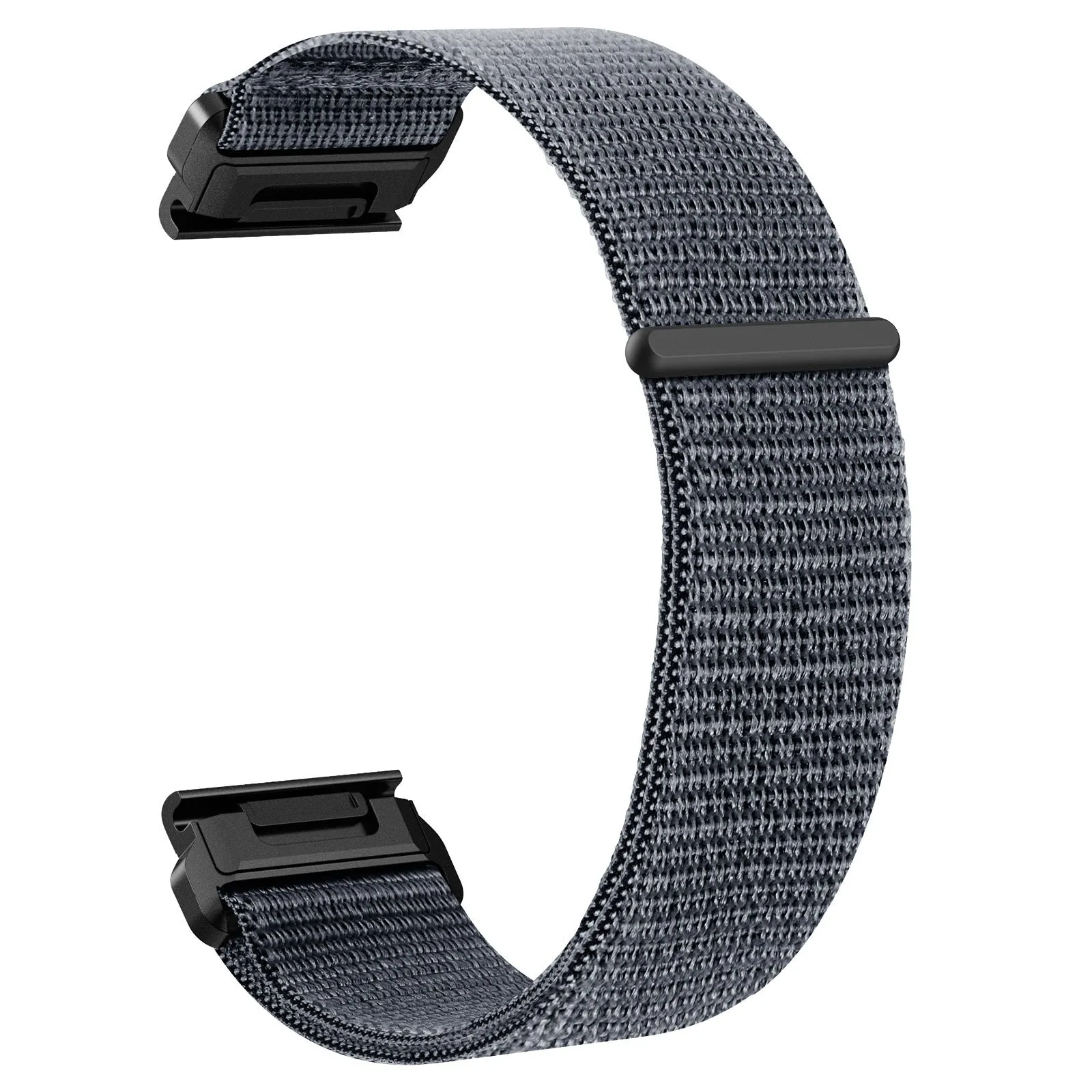 Nylon quick release woven watch strap in 22mm size for Garmin Jiaming, army green colour