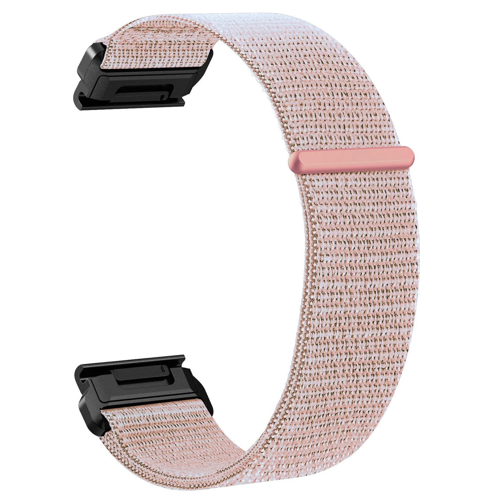 Nylon quick release woven watch strap in 22mm size for Garmin Jiaming, army green colour