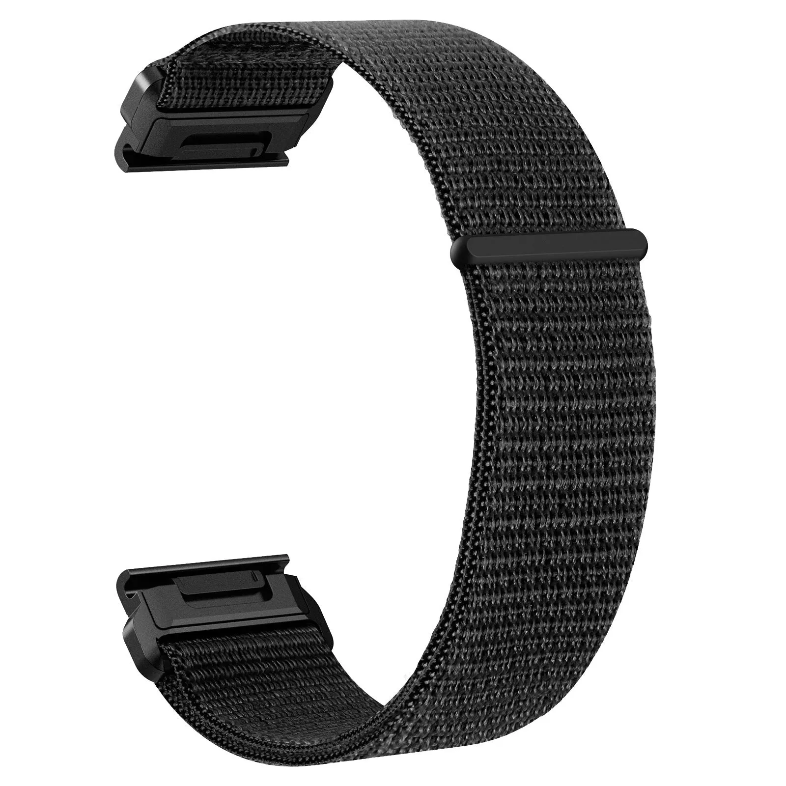 Nylon quick release woven watch strap in 22mm size for Garmin Jiaming, army green colour