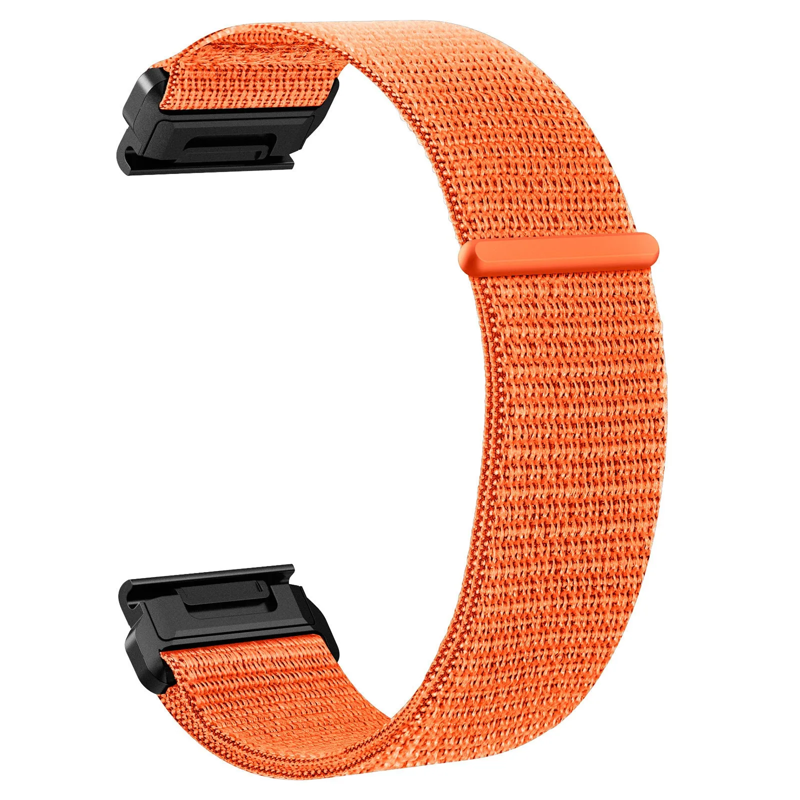 Nylon quick release woven watch strap in 22mm size for Garmin Jiaming, army green colour