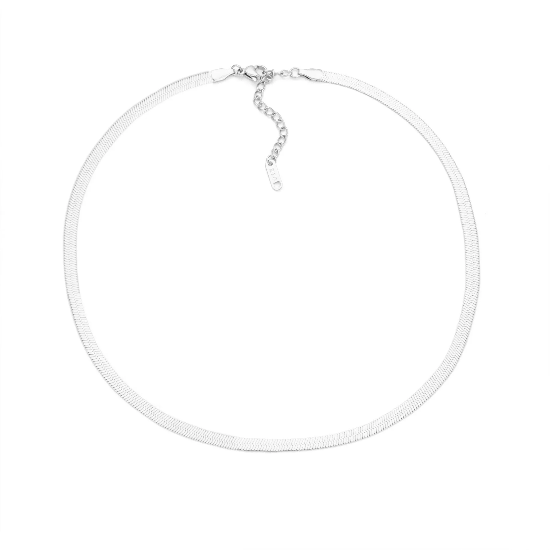 Gold or silver plated titanium steel necklace with a personalised letter, number, or heart pendant on a 40.5cm chain.