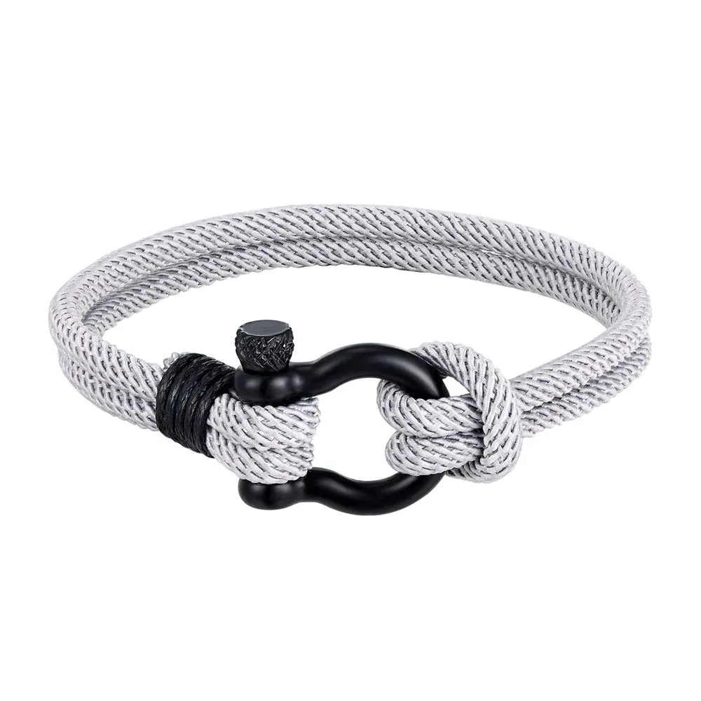 Milan rope bracelet geometric design for women in assorted colours on white background