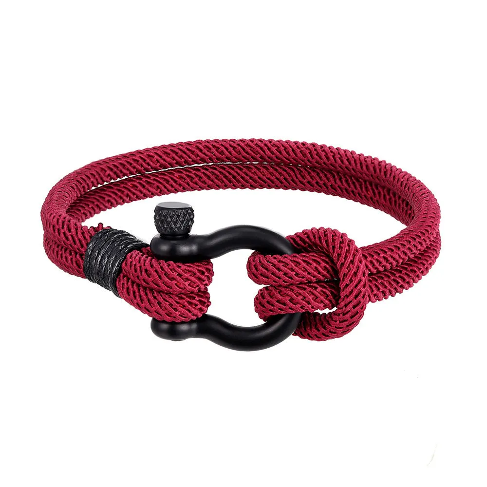 Milan rope bracelet geometric design for women in assorted colours on white background