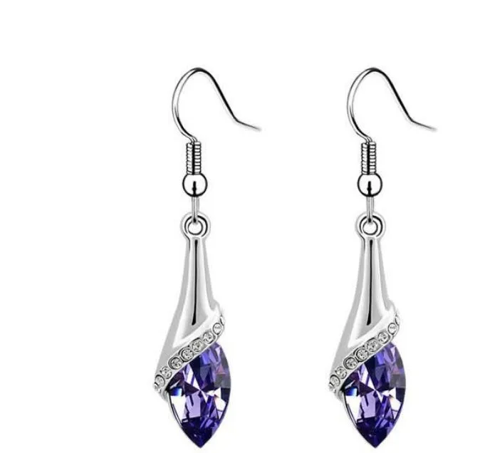 Angel Elf three-piece Austria crystal alloy jewellery set with earrings necklace bracelet on display
