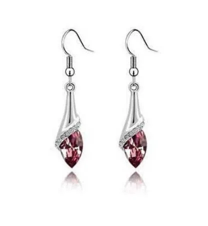 Angel Elf three-piece Austria crystal alloy jewellery set with earrings necklace bracelet on display