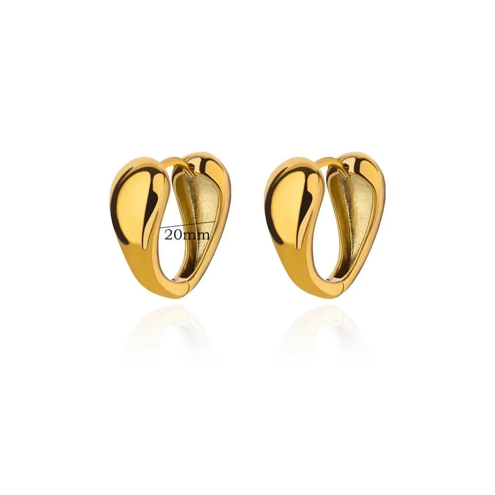 Women's geometric butterfly earrings in copper with heart and star details