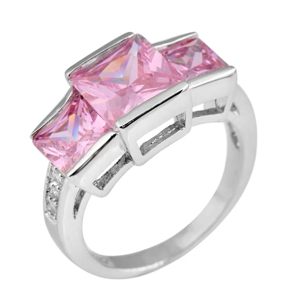 Electroplated copper women's ring in apple green colour with geometric design on size 8 finger