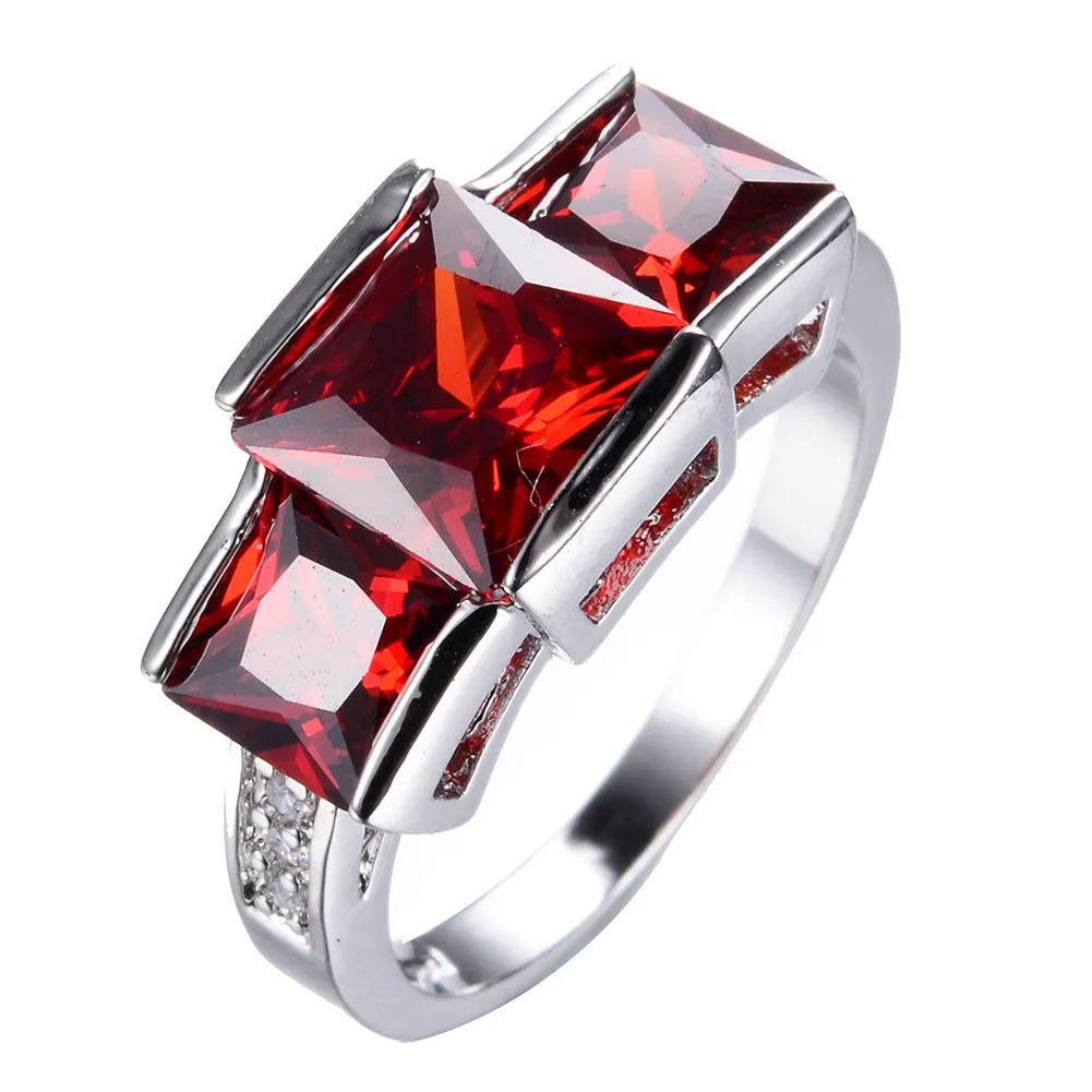 Electroplated copper women's ring in apple green colour with geometric design on size 8 finger