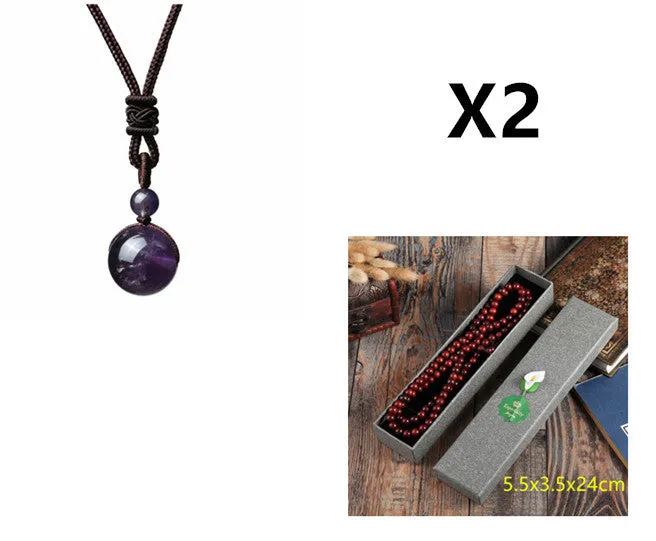 16mm natural stone pendant necklace with geometric oval shape and plating finish, adjustable chain, unisex design