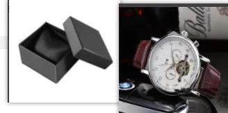 Mechanical watch with 46mm dial, transparent case back, flat-topped cone crown, European style