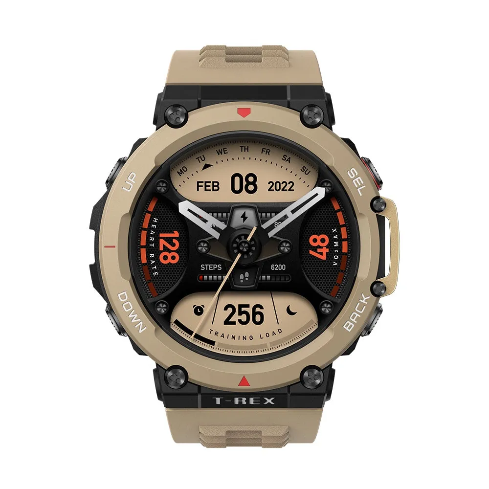 Heart rate blood oxygen monitoring fitness watch with round dial and silicone strap, 47.1x47.1x13.65mm