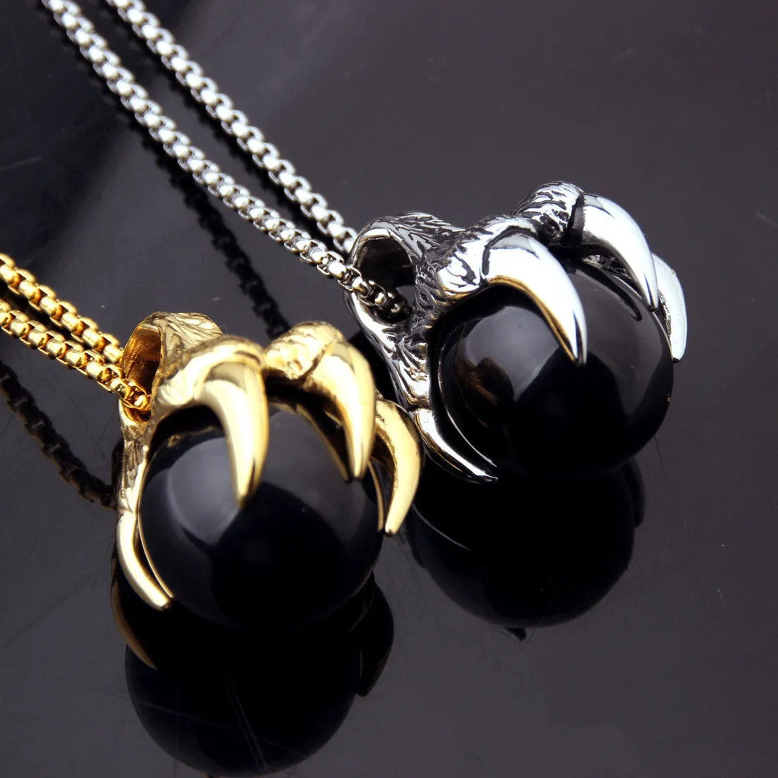 Stainless steel men's pendant with zodiac animal motif, 65g weight, steel colour finish, no chain