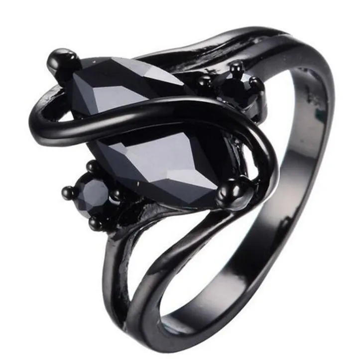 Stainless steel ring with purple zircon CZ crystal retro fashion ladies jewellery