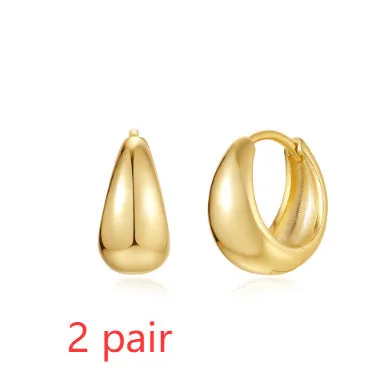 Brass diamond earclip earrings with geometric round design in golden electroplated finish