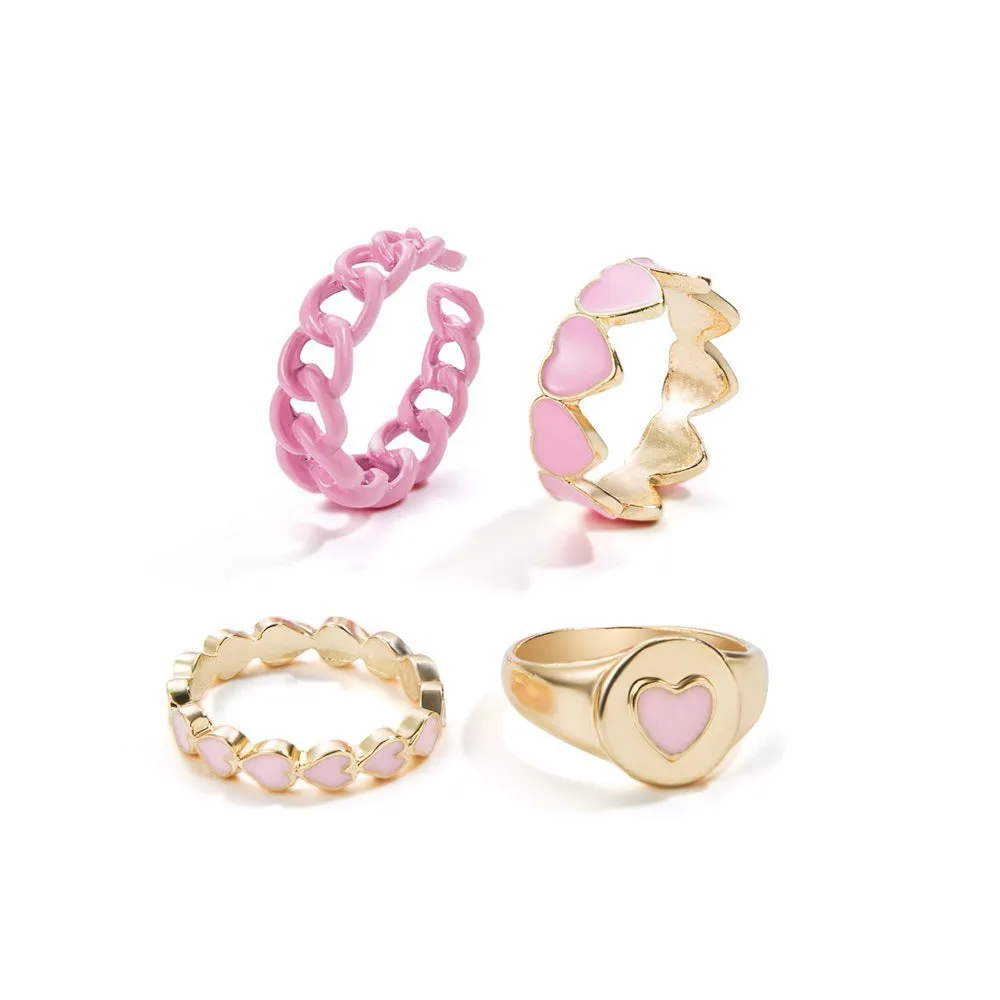 Gold and silver alloy electroplated butterfly ring set 2-piece adjustable open rings for couples