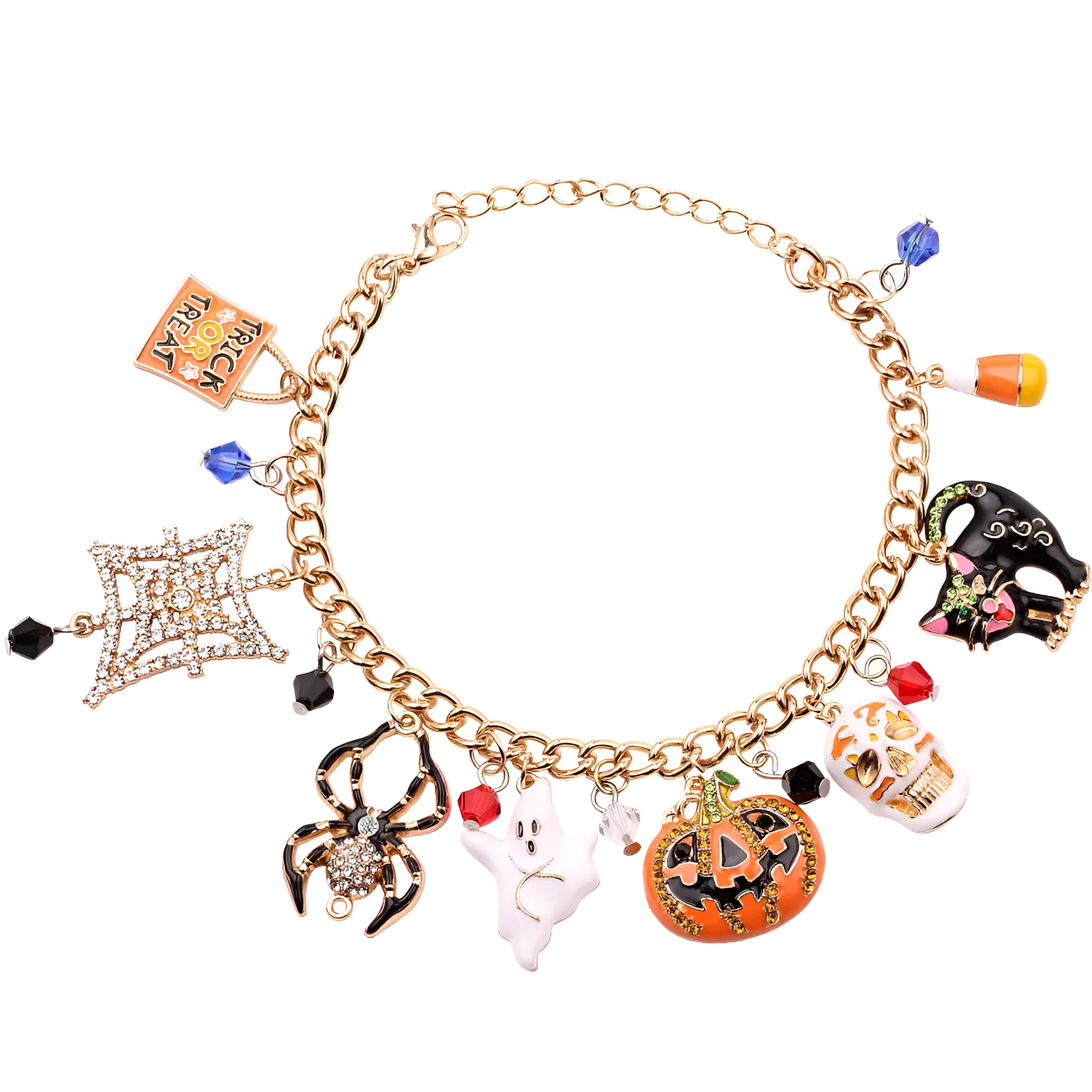 Halloween alloy bracelet with electroplating, chain length 200 mm, Style A and Style B options