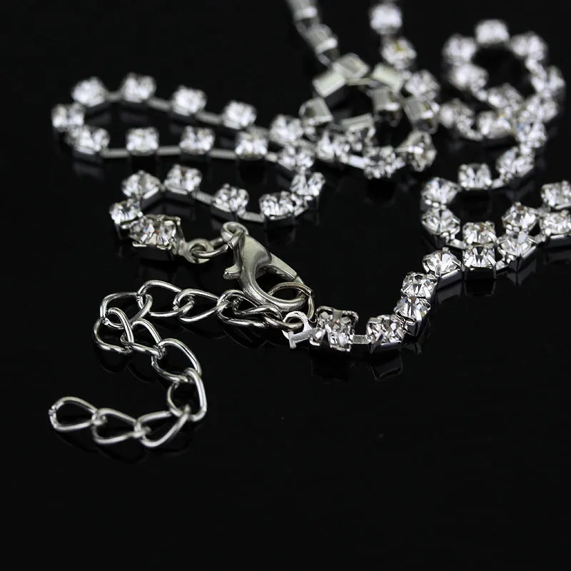 Heart Of The Sea blue crystal heart peach pendant necklace with platinum plating on 45cm chain