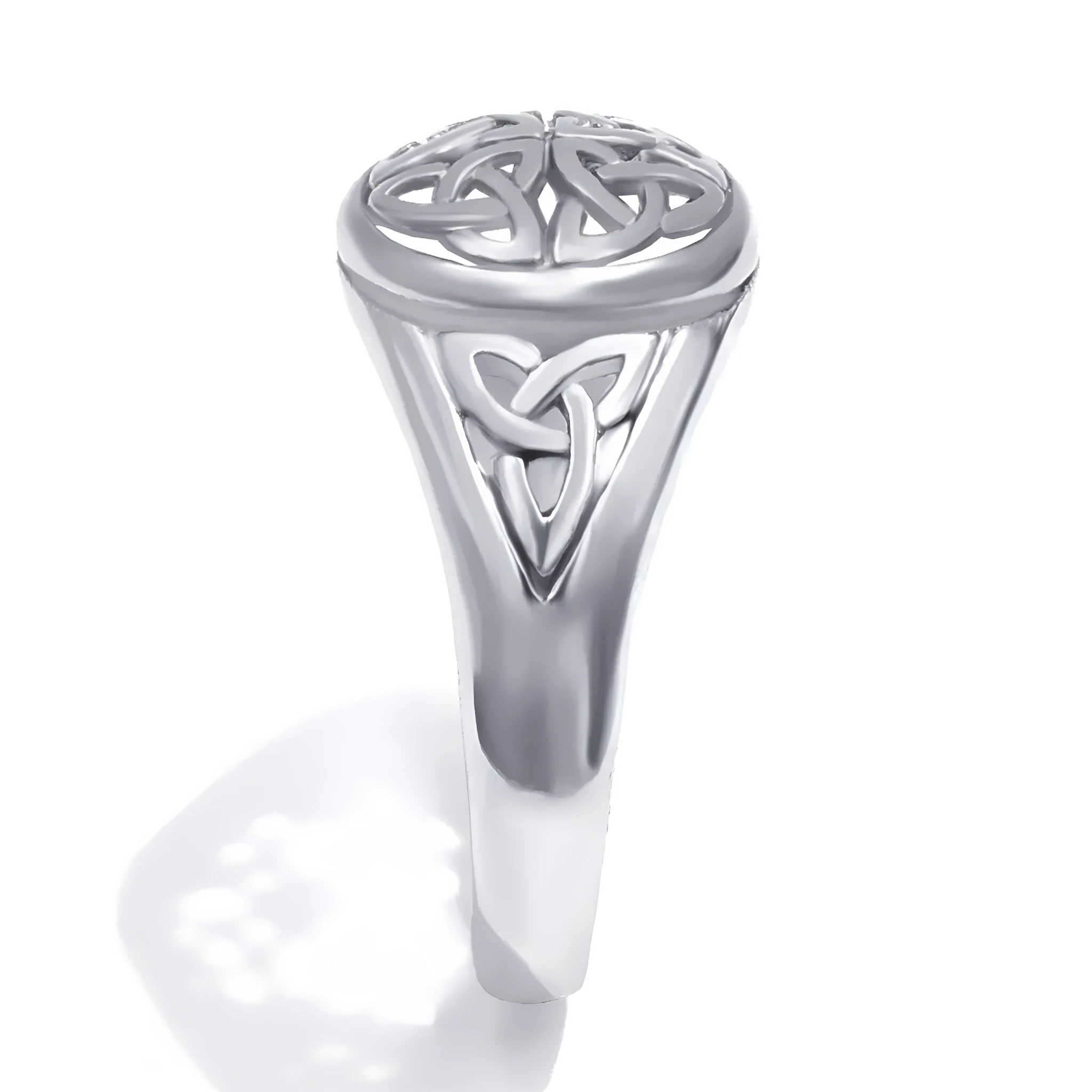 Silver alloy geometric unisex ring electroplated finish sizes 5 to 14 non-inlaid