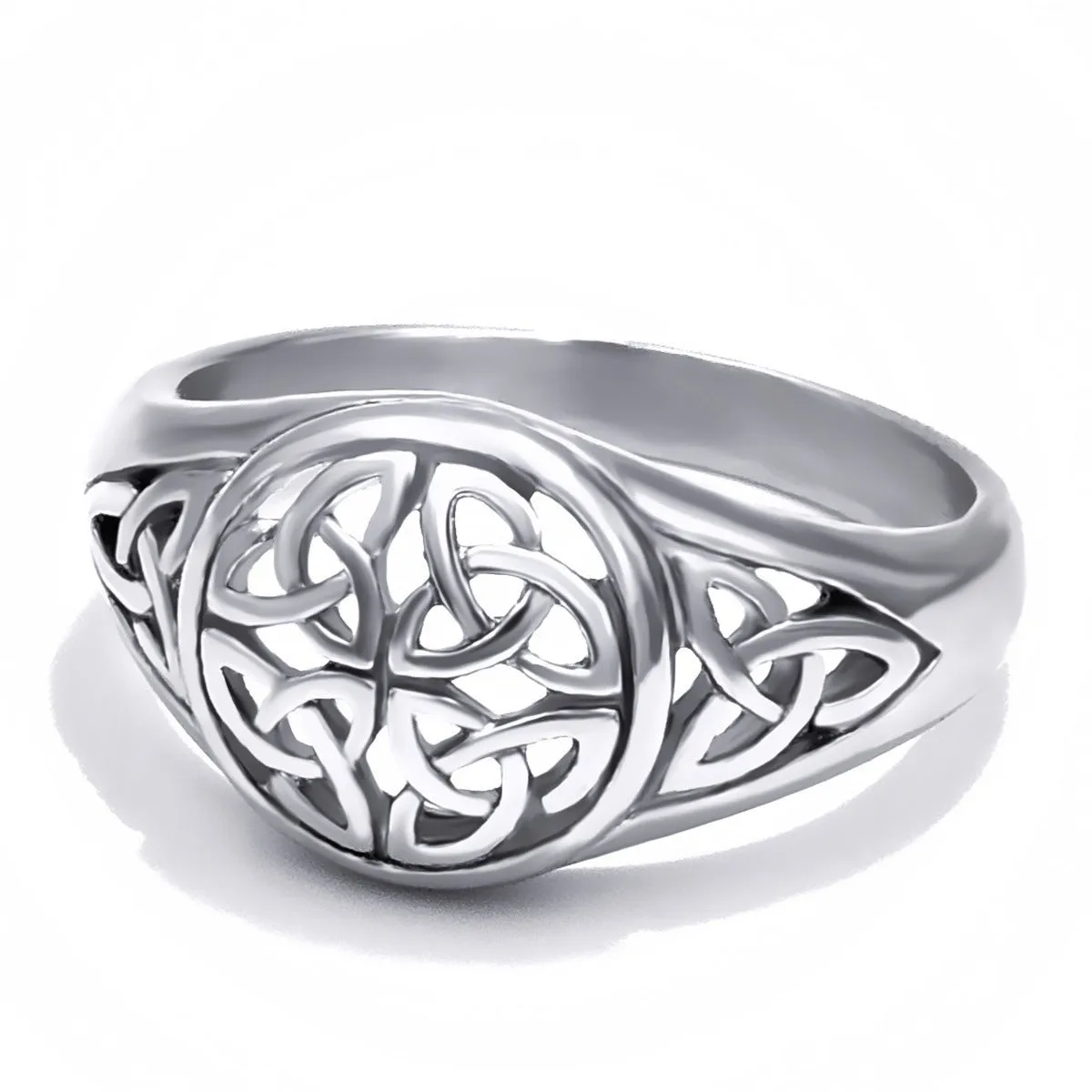 Silver alloy geometric unisex ring electroplated finish sizes 5 to 14 non-inlaid
