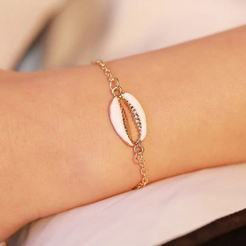 Bohemian bracelet set with alloy vintage bead and boho charm design in bow love style for women