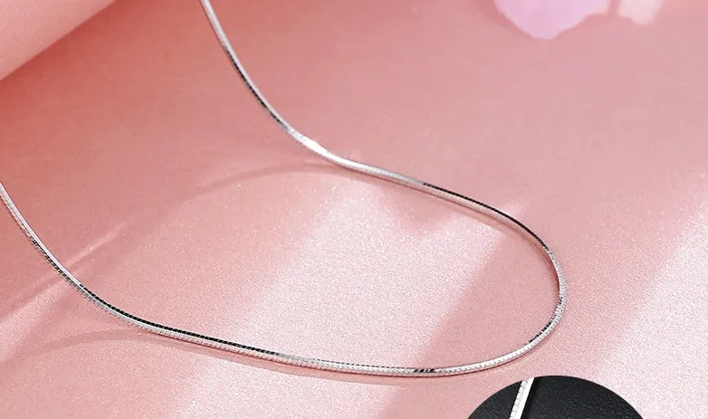 S925 sterling silver necklace with plated finish, available in multiple style options