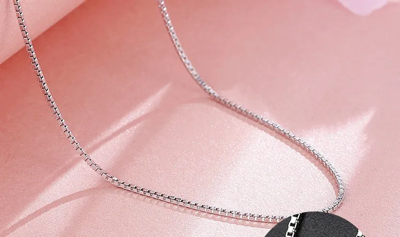 S925 sterling silver necklace with plated finish, available in multiple style options