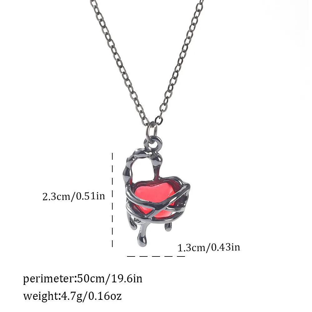Gothic zinc alloy necklace with electroplated bat and spider pendant designs for Halloween.