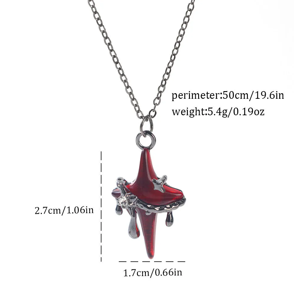 Gothic zinc alloy necklace with electroplated bat and spider pendant designs for Halloween.