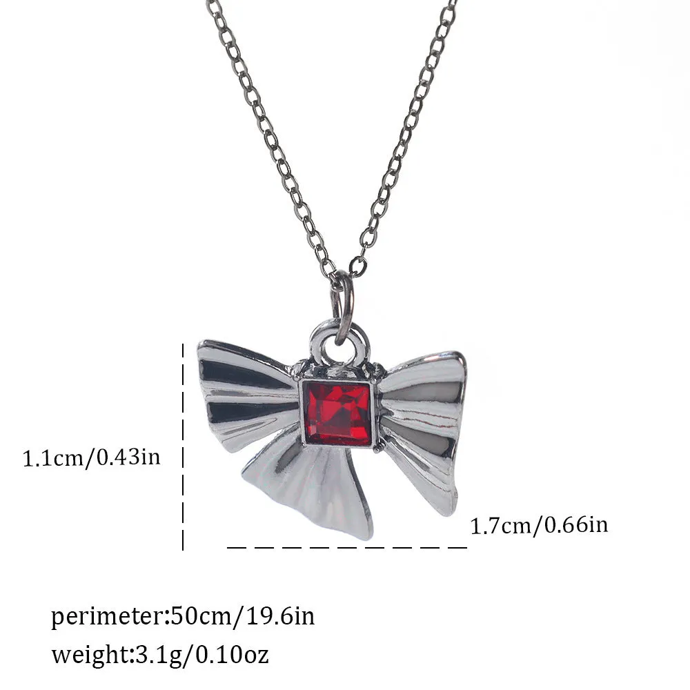 Gothic zinc alloy necklace with electroplated bat and spider pendant designs for Halloween.