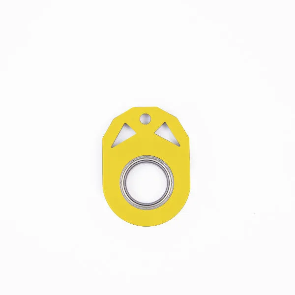 Luminous fidget spinner keychain with bottle opener, 5cm plastic and zinc alloy construction, white and blue options