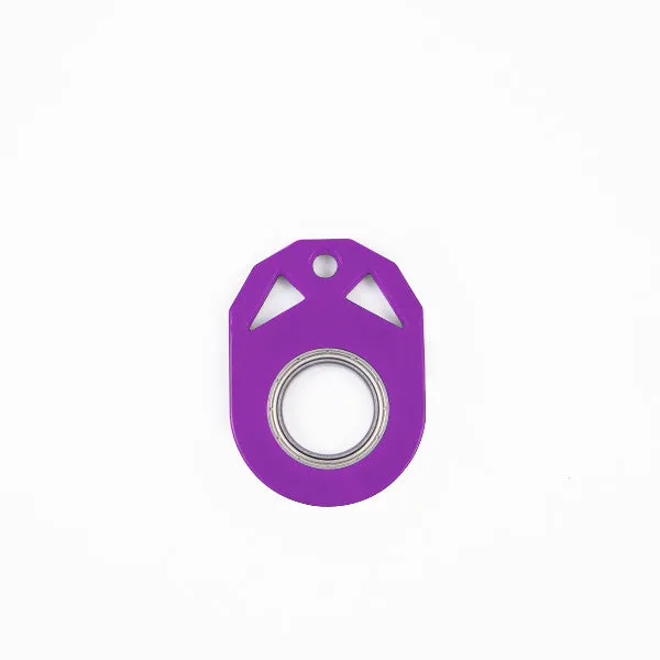 Luminous fidget spinner keychain with bottle opener, 5cm plastic and zinc alloy construction, white and blue options