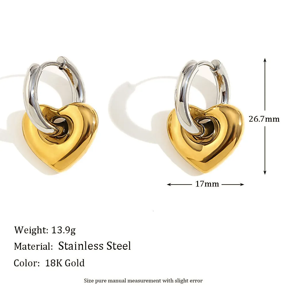 Gold electroplated geometric jewellery set for women with earrings, necklace, and bracelet.