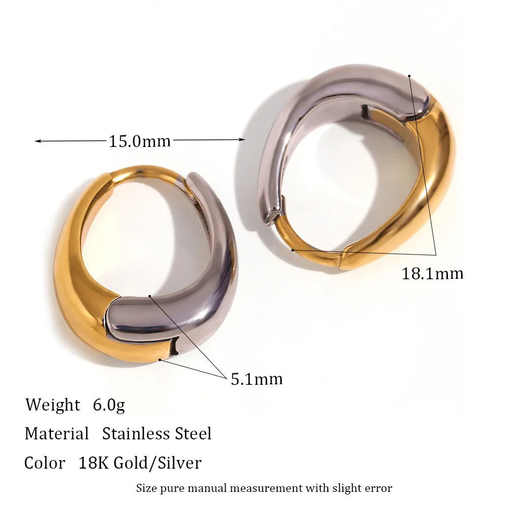Gold electroplated geometric jewellery set for women with earrings, necklace, and bracelet.
