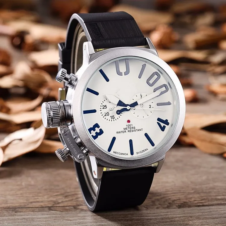 Men's 5-needled automatic mechanical watch with round alloy case and mineral glass mirror, 37mm dial diameter