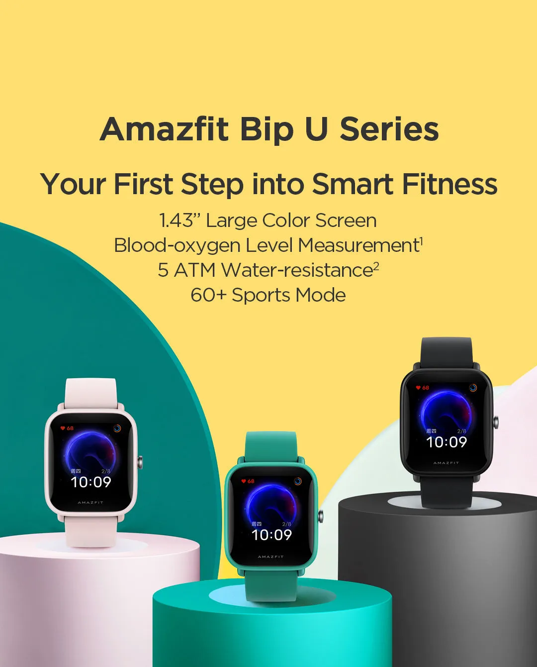 Smartwatch with Bluetooth calling and full touch screen in pink colour on wrist