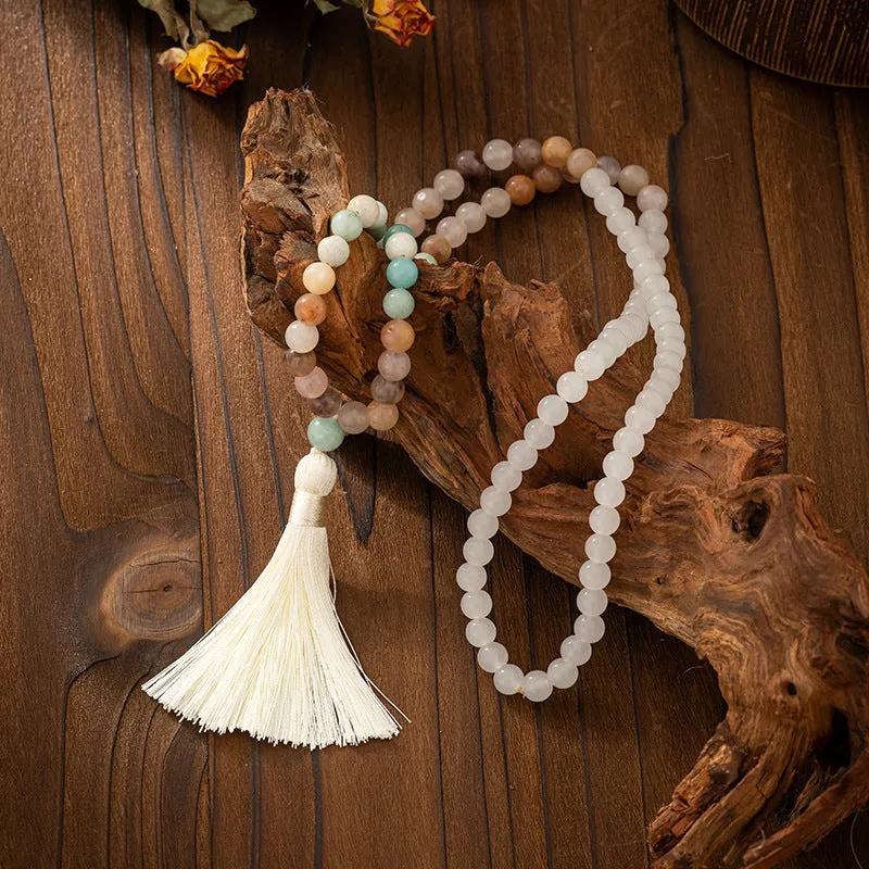 Bohemian vintage tassel bead chain necklace approximately 80-85cm long with matching bracelet