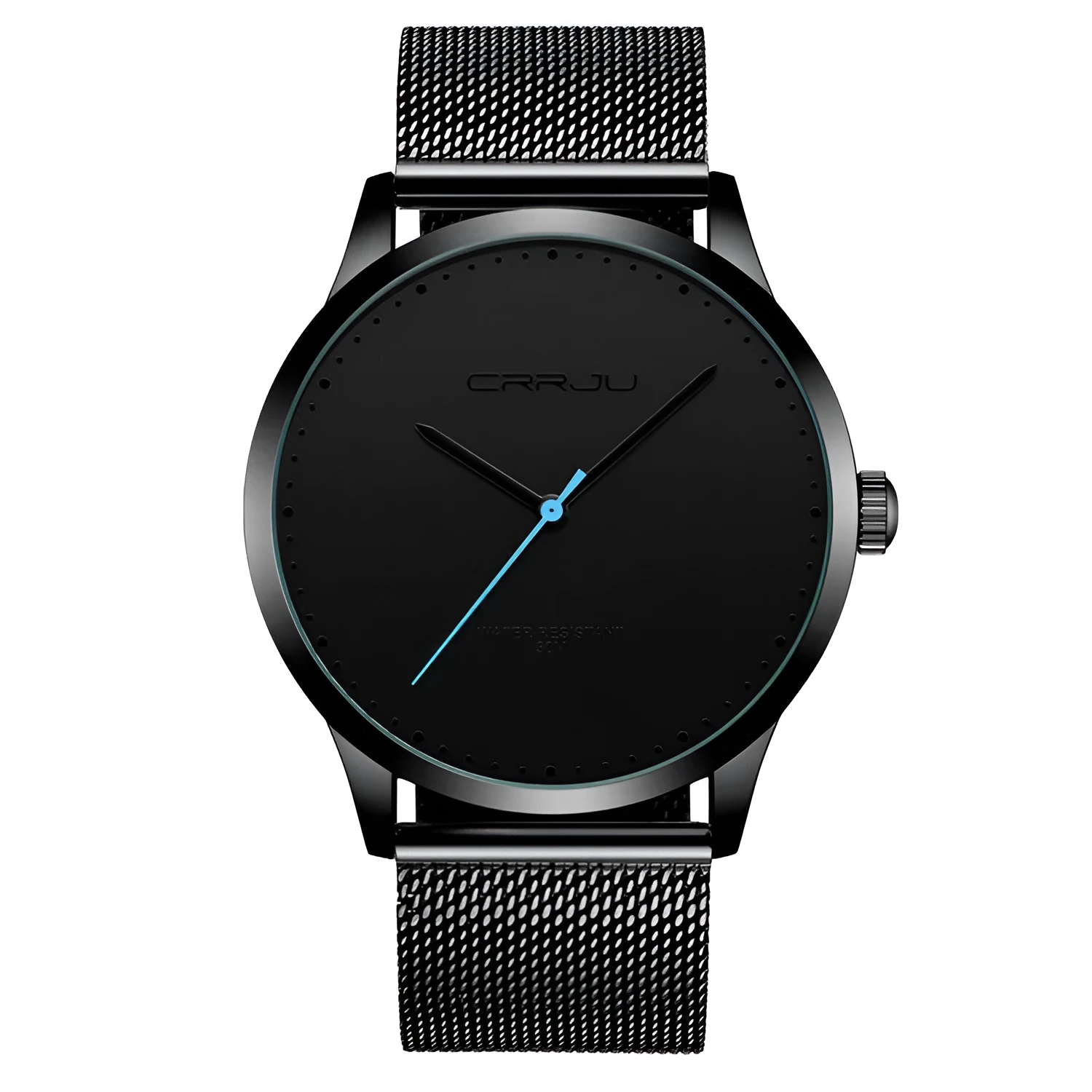 Men's stainless steel mesh belt fashion watch with quartz movement alloy case and 30M water resistance