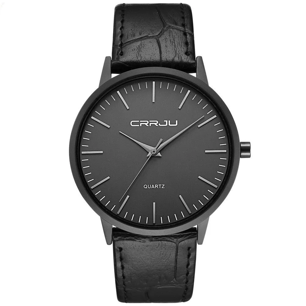 Casual men's and women's quartz watch with alloy case and mesh strap, black dial, 30m water resistance