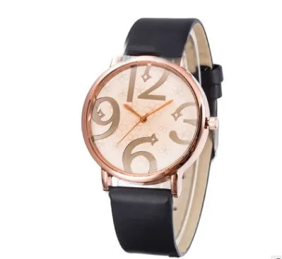 Quartz watch in leopard colour finish with analogue dial and strap