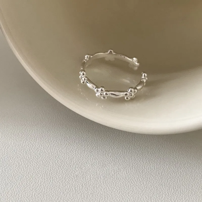 Copper drop open ring with simple no-pigment style, electroplated finish, multiple colour options available